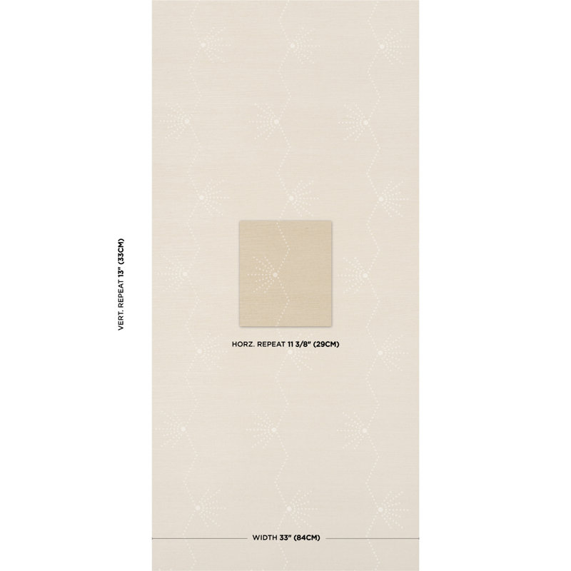 Royere Geometric Paper Wallpaper Roll by Jean Royère, Tan