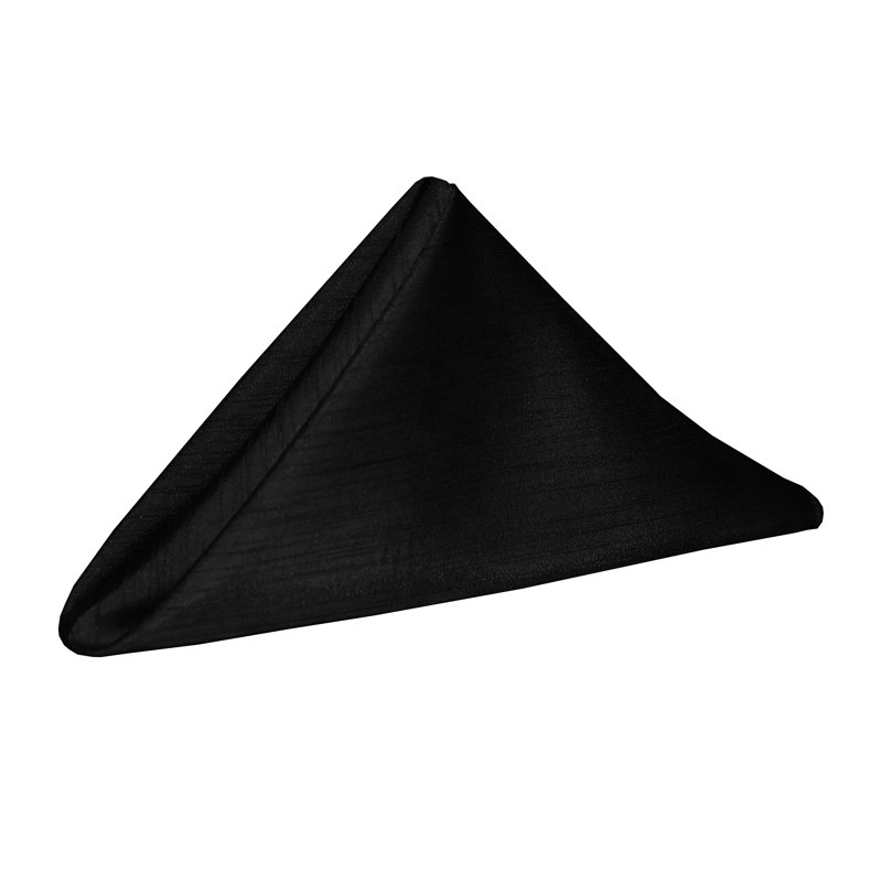 Yulia Silk Square Napkin, Black, 20" x 20"
