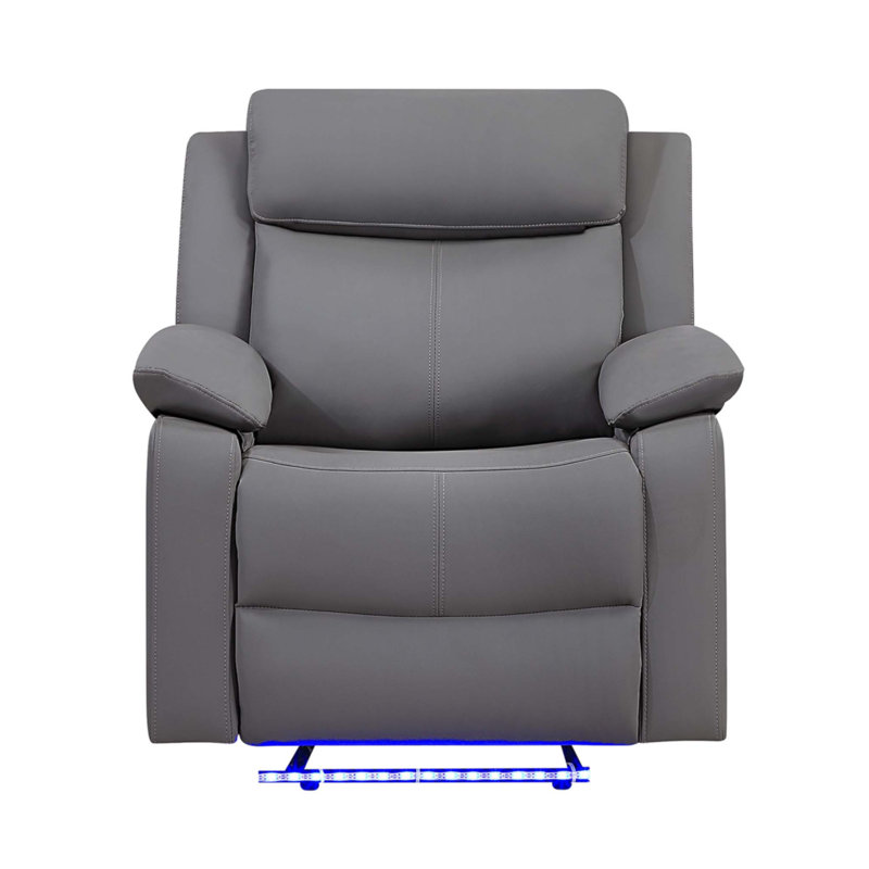 Fauteuil inclinable gris oscillant avec DEL