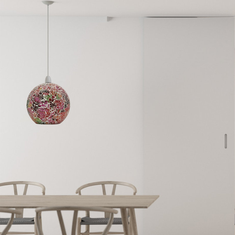 Naidu 14.5cm H Glass Round Pendant Shade ( Uno ) in Multicolour