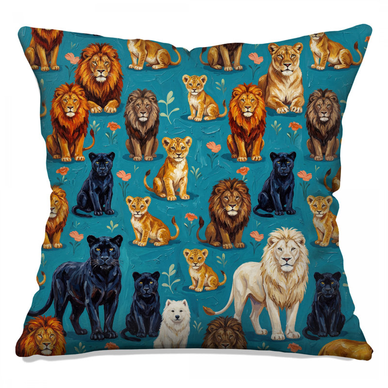 Coussins décoratifs Lions and Panthers, 20 x 20 inches