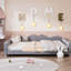 Lit de jour rembourré, canapé en sherpa avec dossier en forme de nuage, aucun sommier nécessaire (lit de jour)-880510687-880510684