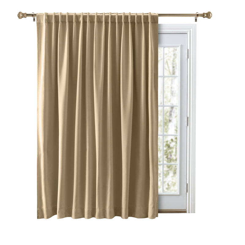 Beretta Blackout Curtain Single Panel, Sand