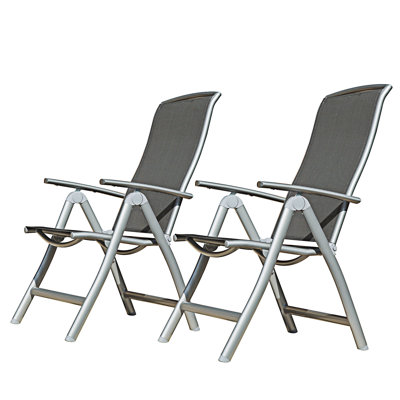 Outdoor Reclining Patio Chairs Folding Chairs Set Of 2