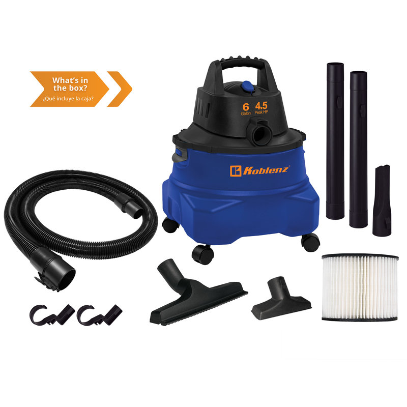 6 gal Wet/ Dry vacuum with 4.5 peak hp with tools and accessories