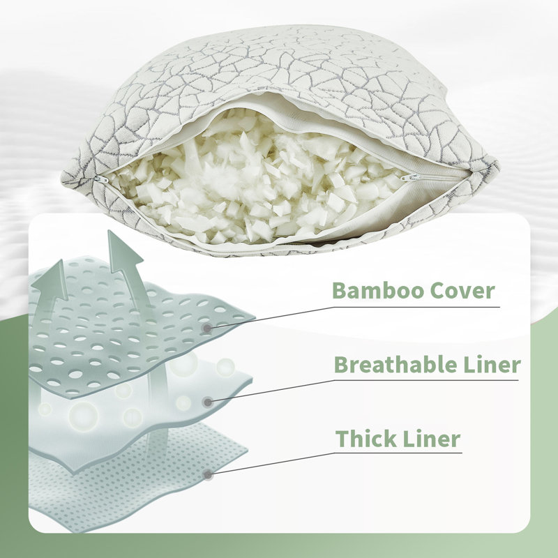  Soft-Medium Cooling Memory Foam Pillow, Queen
