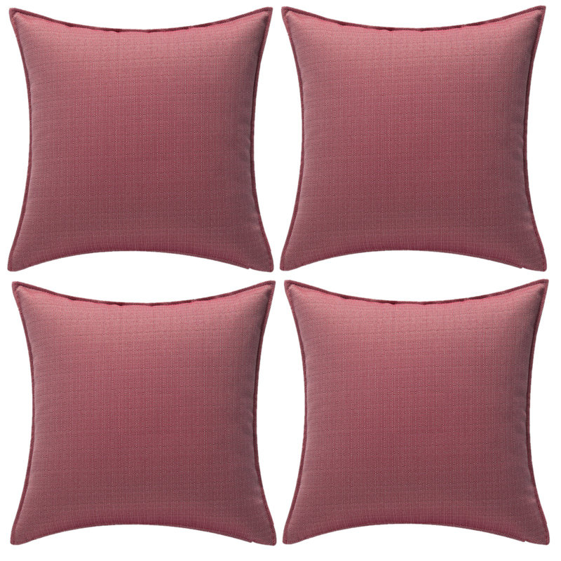 Designer Outdoor Waterproof Pillow Covers Outdoor Reversible Pillow Cover, Wine Red