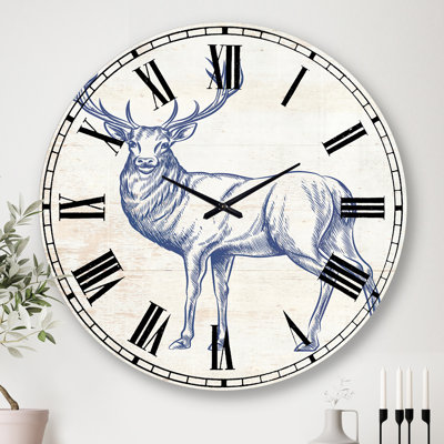 Horloge murale Deer Wild and Beautiful