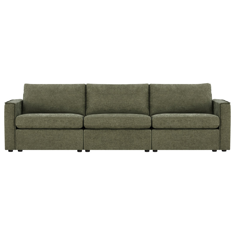  Canapé modulaire rembourré 3 pièces Luxe, Vert
