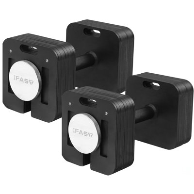 Ensemble de haltères réglables 9 en 1 carrées et haltères carrées Deux haltères carrés 9 en 1 de 80 lb pour poids multiples pour options de poids multiples