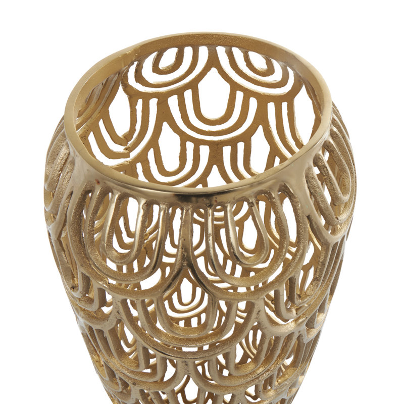 Vase de plancher Gathel, Or, H 25,1 po x l 9,45 po x P 9,5 po