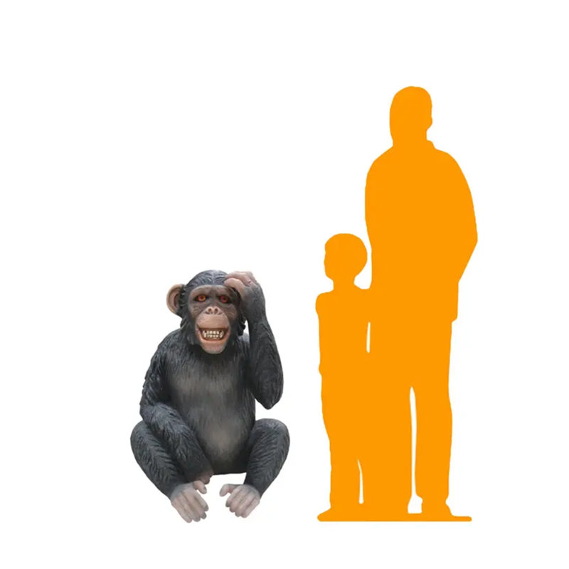 Monkey Max Chimpanzee Life Size Statue