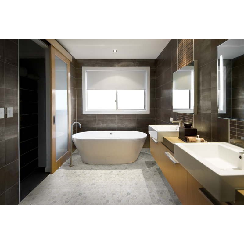 Auralie Hexagon 12 in. x 12 in. Polished Marble Mosaic Floor and Wall Tile