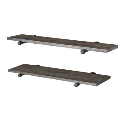 2 Piece Pine Floating Shelf