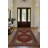 Guria Burgundy/Brown Oriental Vintage Look Machine Printed Cotton Chenille Area Rug-1594187619