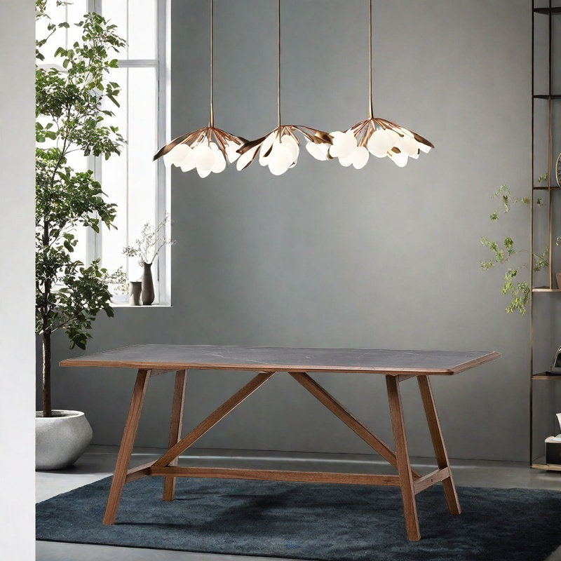 Sturdy Dining Table with Quality Materials., 29.53"H x 70.87"L x 35.43"W