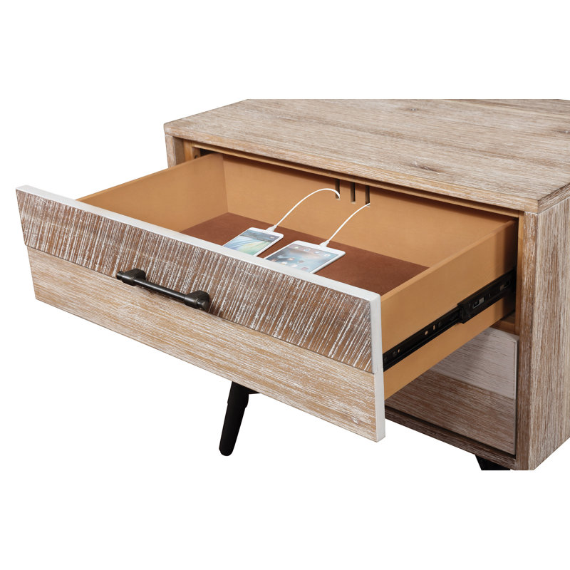 Table de chevet 2 tiroirs Dumitra