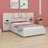 Upholstered Platform Bed With Two Outlets,USB Charging Ports, Two Bedside Pillows And Storage Shelves-105445241-105445247