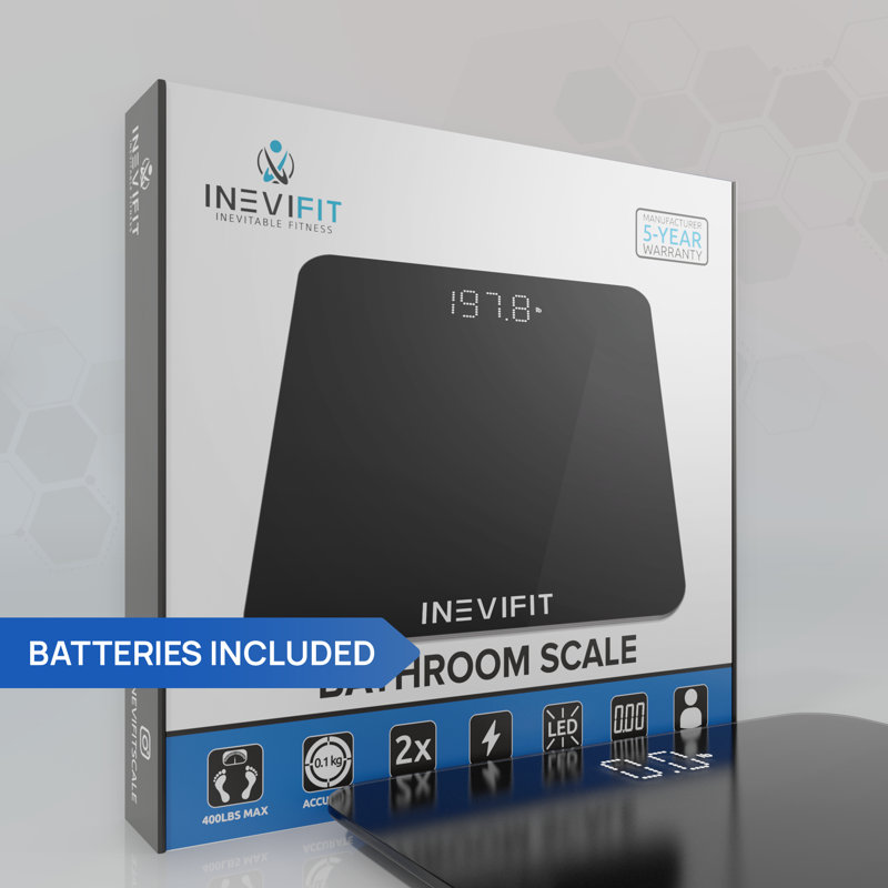 INEVIFIT Digital Bathroom Scale, Black