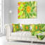 «Dancing Green Fractal Flower» - coussin à imprimé floral-30718861-30718864