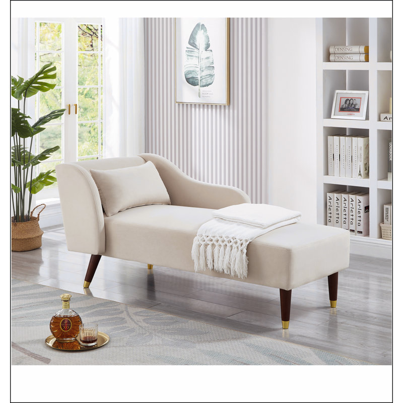 Revêtement en velours de chaise longue Modern, Beige