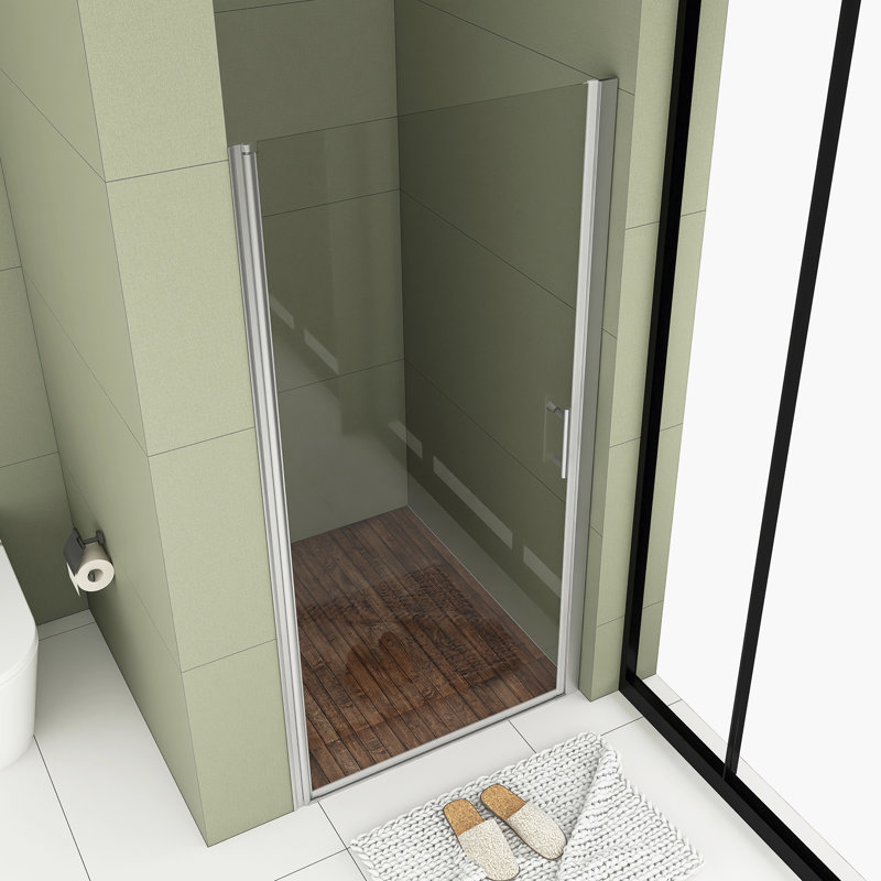 Porte de douche pivotante sans cadre 32 "x 72", Chrome