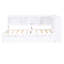 Lit de jour simple en blanc avec lit gigogne et rangement - Fabrication en bois et ports de chargement-77031452