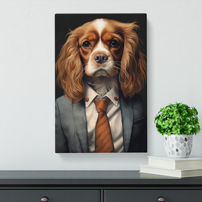 Cavalier King Charles Spaniel In A Suit No.6 - No Frame Print
