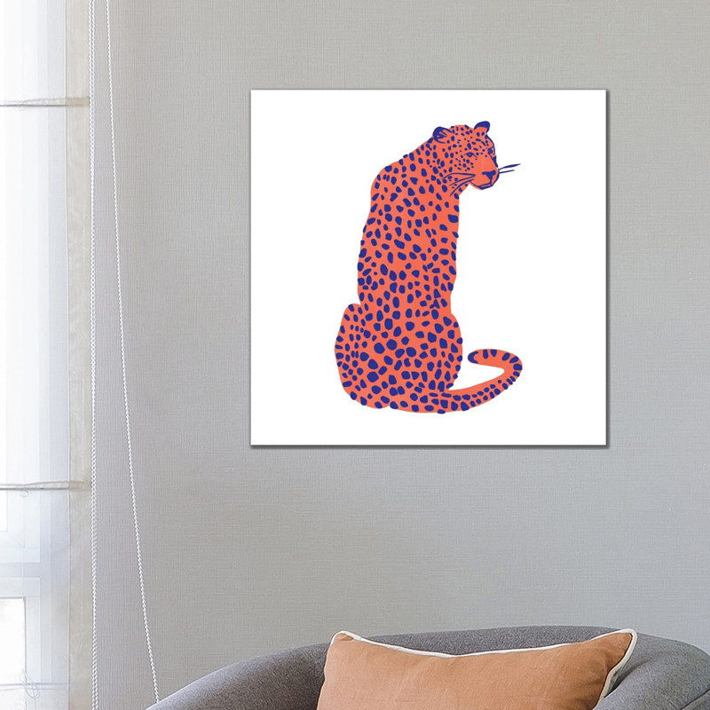 Bright Leopard II by Emma Scarvey - Wrapped Canvas Print, 66.04 cm H x 66.04 cm W