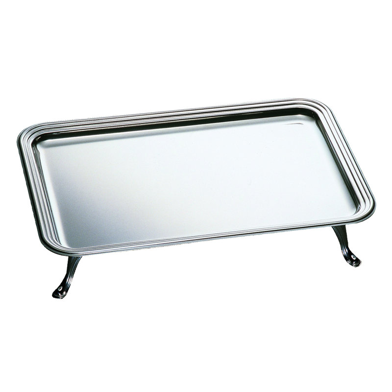 Plateau rectangulaire à pieds, L 14 po x P 10 po