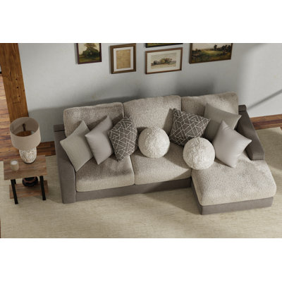 Méridienne 2 pièces avec coussins de siège Stafford et coussins décoratifs Stafford