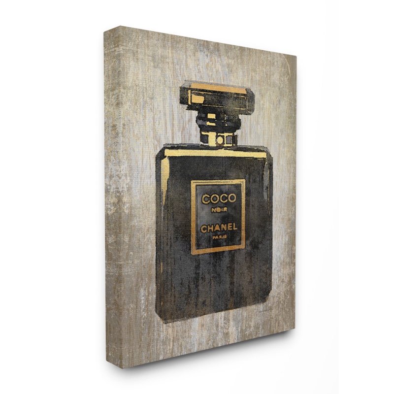 « mode design designer look black gold textured », art textuel, Toile tendue, H 30 po x l 24 po