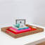 Plateau de table repose-pieds/café circle world