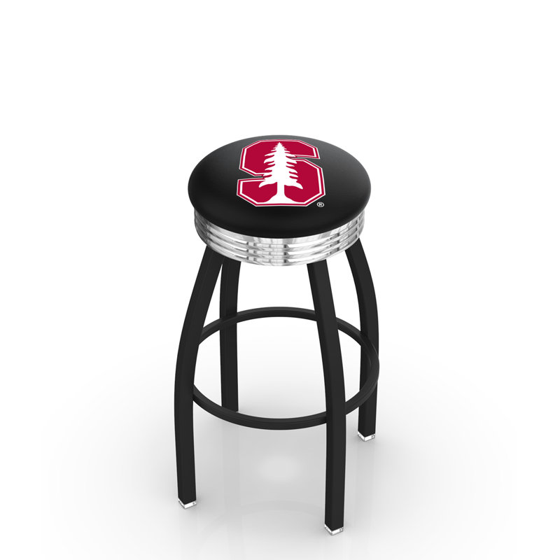 Tabouret de bar Logo Series, Tabouret de bar d'une hauteur de siège de 30 po, Chrome soudé solide, Université de Stanford