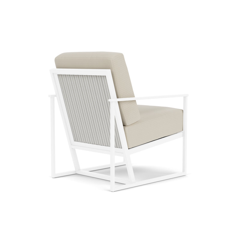 Summit Outdoor Lounge Chair, White, Matte White, Beach Natural