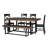 Amarapal 6 - Person Double Pedestal Dining Set-1629946071