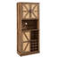 Armoire à vin de style campagnard en chêne rustique de 76 pouces de hauteur