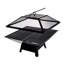 Petit foyer carré portable BBQ Party