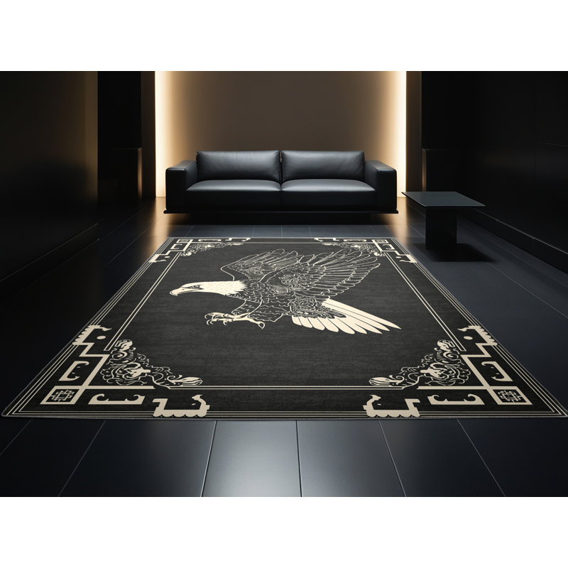 Tapis oriental moelleux et doux à motif oriental Adriel, 6 X 9