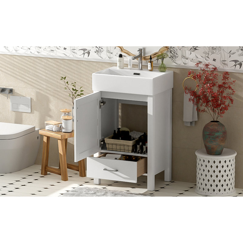 Lavabo en céramique peu encombrant de style moderne pour les petites salles de bain