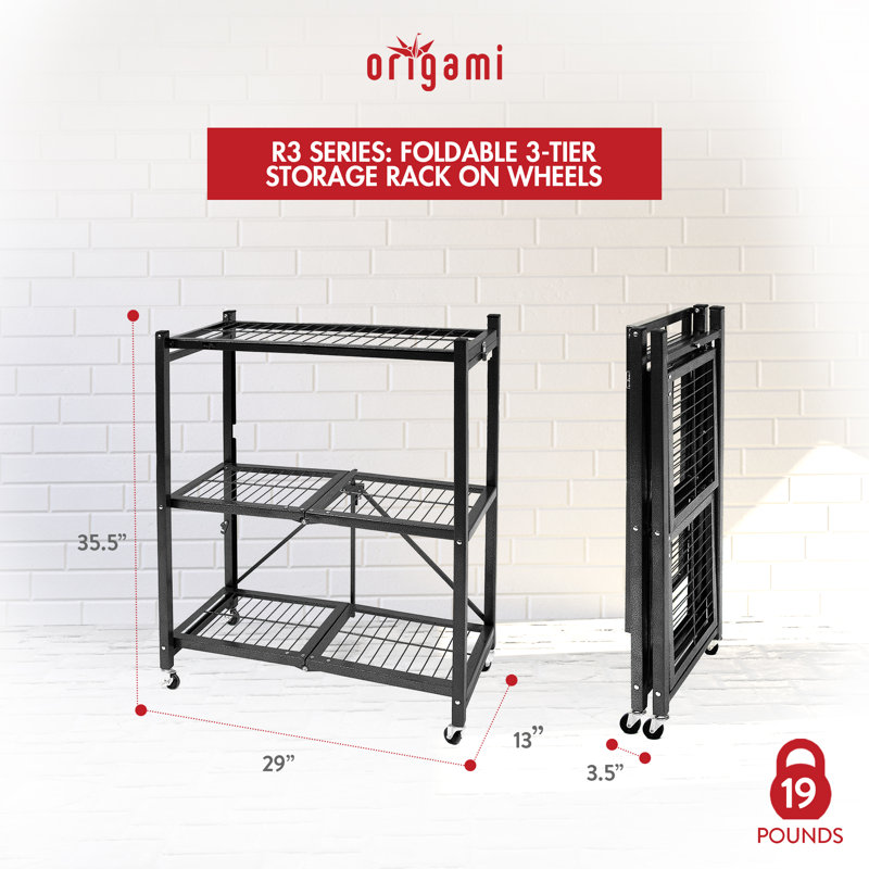 Tablettes de garage pliantes à 3 niveaux Origami