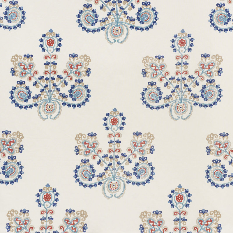 Estrella Embroidery Fabric, Indigo 