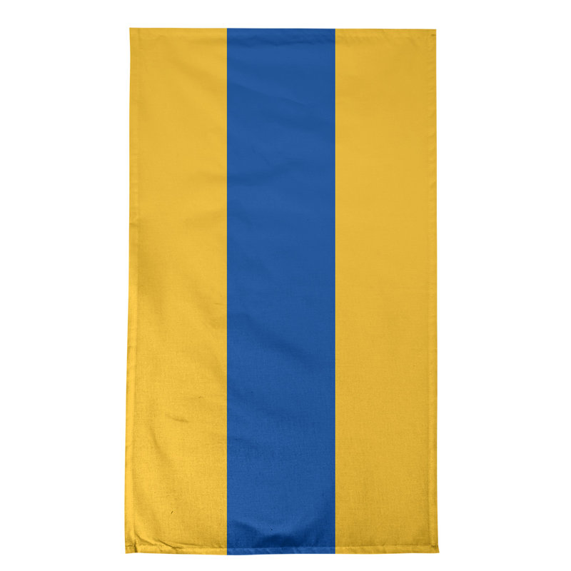 Anaheim Stripe Tea Towel Kitchen Towel, Poly Twill, Gold/Royal Blue/Gold