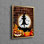 Art sur toile de coton Spooky sur le thème d'Halloween avec citrouille et épouvantail pour la décoration intérieure