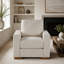 Fauteuil d'appoint carré avec piétement en bois d'hévéa-853132462