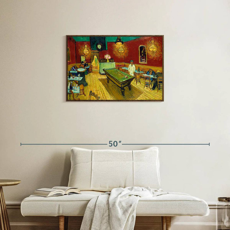 The Night Cafe, Cadre flottant noyer, 31 po x 21 po