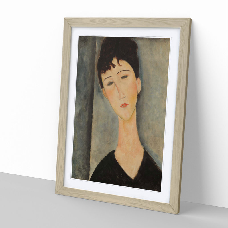 Portrait of a Woman Vol.4 by Amedeo Modigliani - Picture Frame Painting, Oak Framed, 65cm H x 48cm W x 2cm D