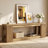 63-Inch TV Stand for 55/60/65/75-Inch TVs, Farmhouse Entertainment Center with Open Storage Shelves