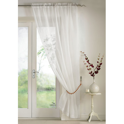 Billerica Slot Top Panel Sheer Curtain