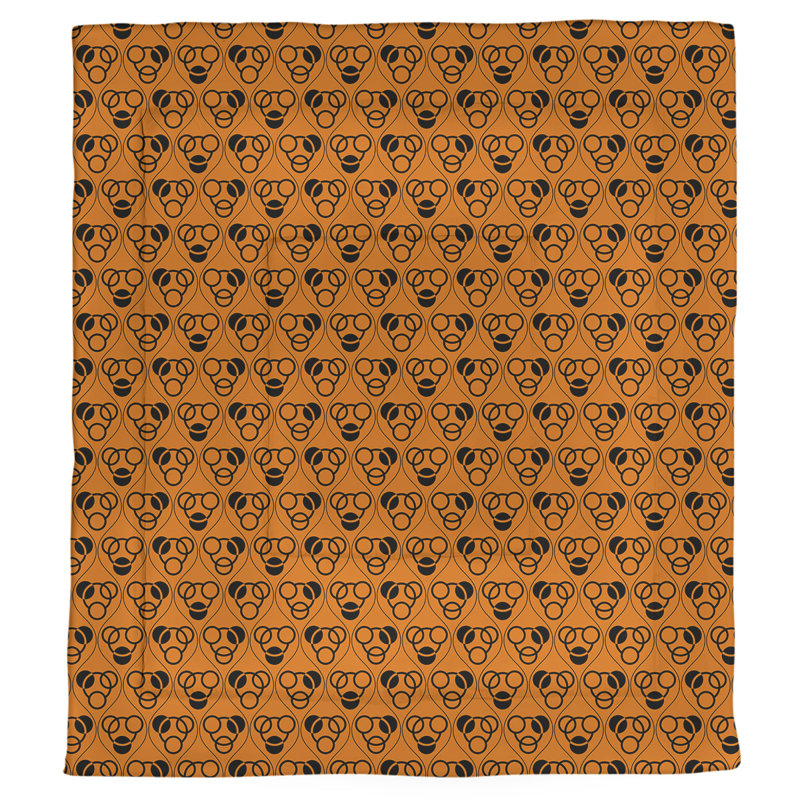 Polyester Comforter, Twin Comforter, Orange/Black